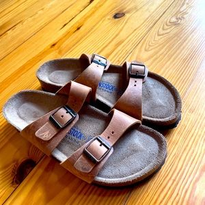 Birkenstock Sydney Sandals Tan/Brown Cognac Size 36